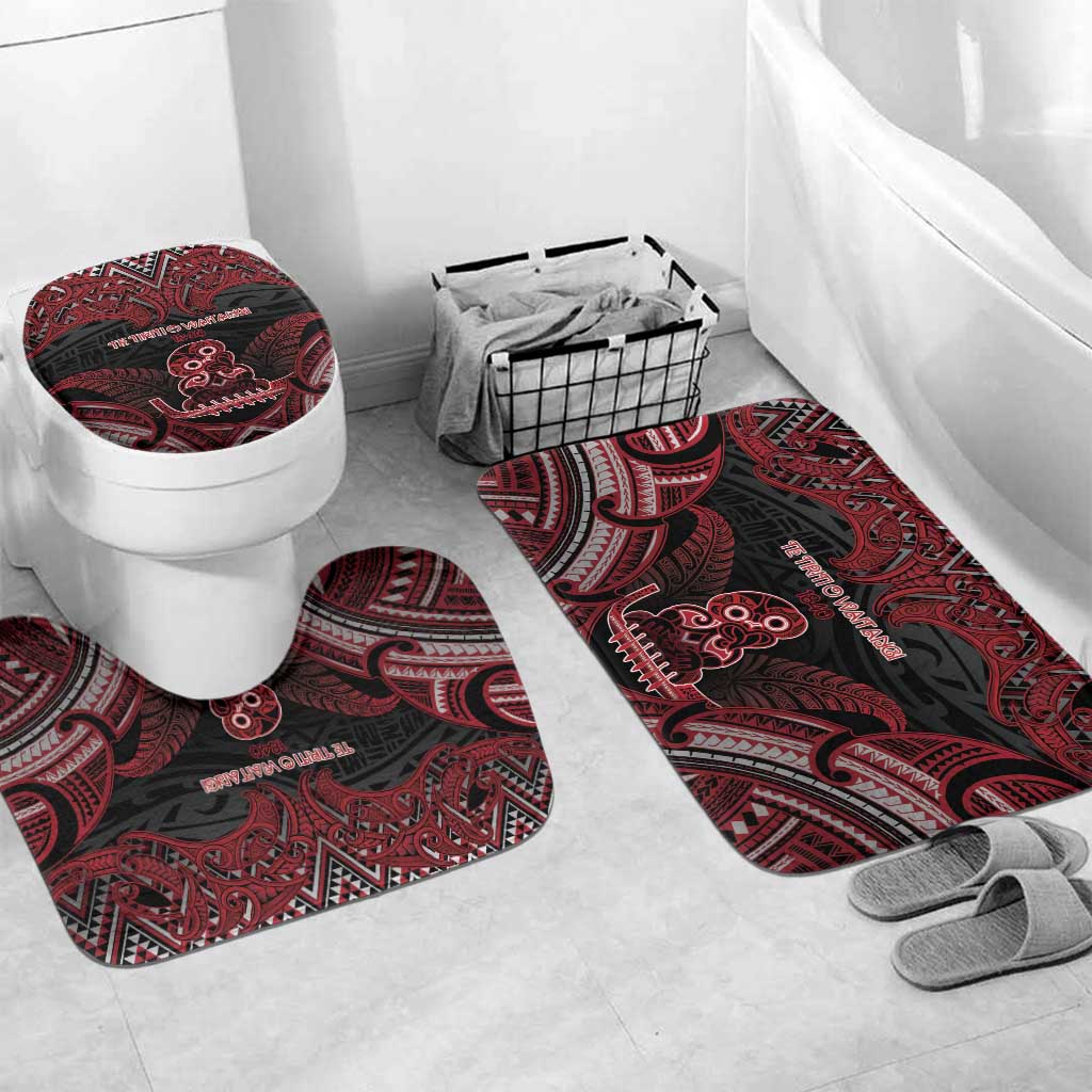 New Zealand Waitangi Day Bathroom Set Te Tiriti O Waitangi 1840 - Polynesian Pride