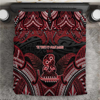 New Zealand Waitangi Day Bedding Set Te Tiriti O Waitangi 1840 DT05 Black - Polynesian Pride