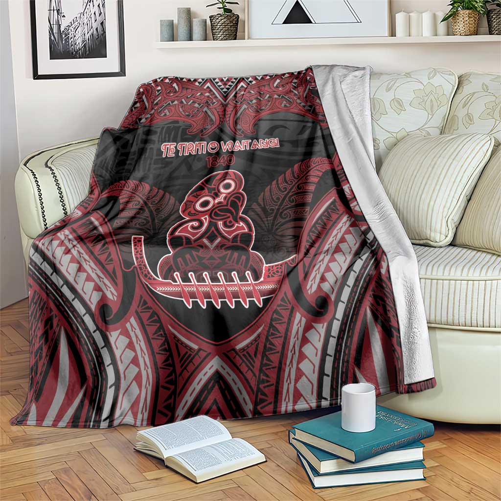 New Zealand Waitangi Day Blanket Te Tiriti O Waitangi 1840 DT05 Black - Polynesian Pride