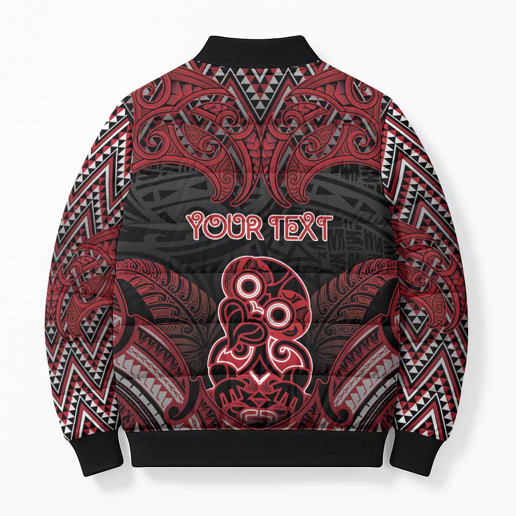 Personalised New Zealand Waitangi Day Bomber Puffer Jacket Te Tiriti O Waitangi 1840 - Polynesian Pride