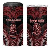 Personalised New Zealand Waitangi Day 4 in 1 Can Cooler Tumbler Te Tiriti O Waitangi 1840 - Polynesian Pride