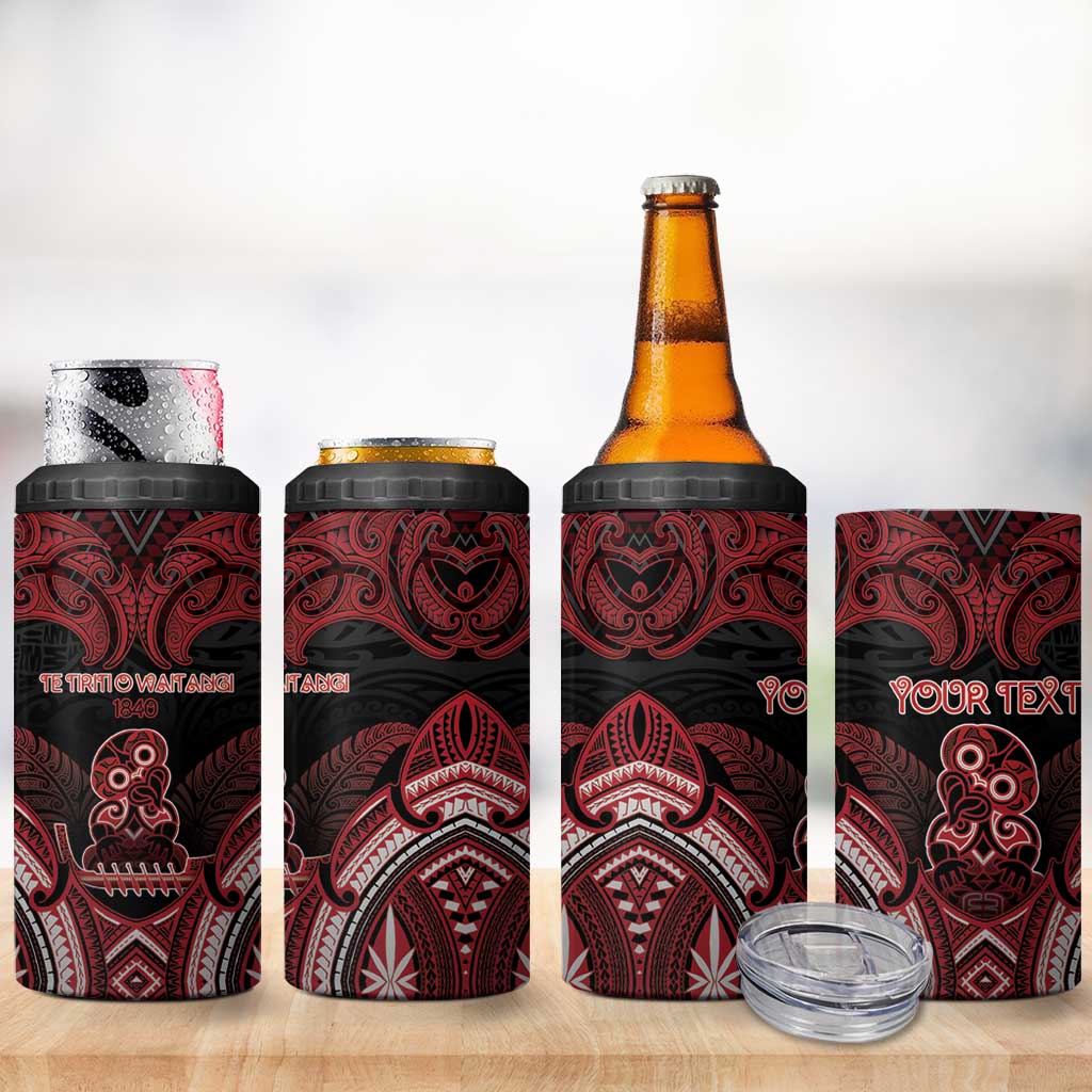 Personalised New Zealand Waitangi Day 4 in 1 Can Cooler Tumbler Te Tiriti O Waitangi 1840 - Polynesian Pride