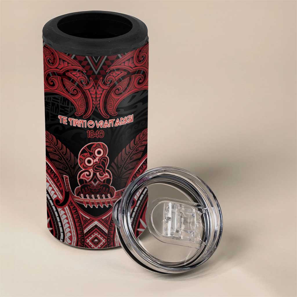 Personalised New Zealand Waitangi Day 4 in 1 Can Cooler Tumbler Te Tiriti O Waitangi 1840 - Polynesian Pride