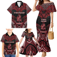 Personalised New Zealand Waitangi Day Family Matching Mermaid Dress and Hawaiian Shirt Te Tiriti O Waitangi 1840 - Polynesian Pride