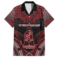 Personalised New Zealand Waitangi Day Family Matching Short Sleeve Bodycon Dress and Hawaiian Shirt Te Tiriti O Waitangi 1840 - Polynesian Pride