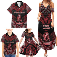 Personalised New Zealand Waitangi Day Family Matching Summer Maxi Dress and Hawaiian Shirt Te Tiriti O Waitangi 1840 - Polynesian Pride