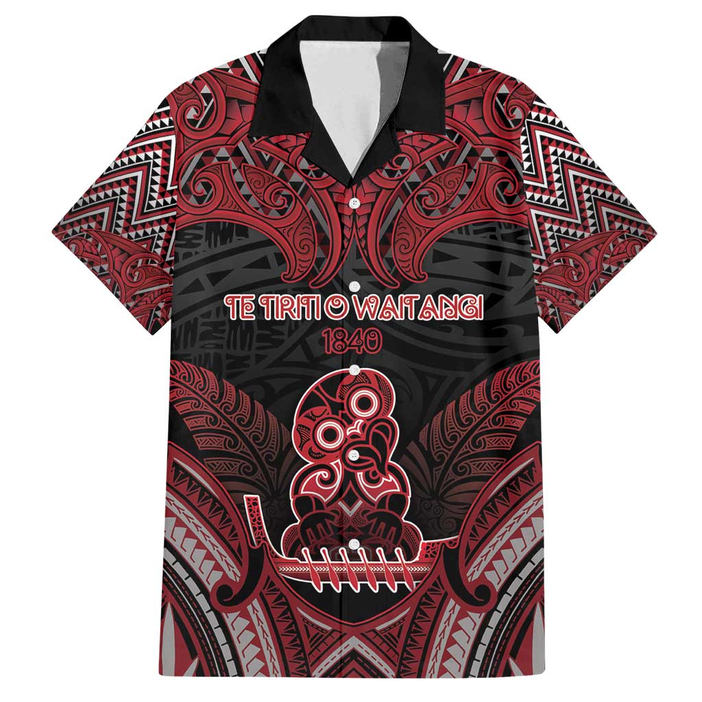 Personalised New Zealand Waitangi Day Family Matching Tank Maxi Dress and Hawaiian Shirt Te Tiriti O Waitangi 1840 - Polynesian Pride