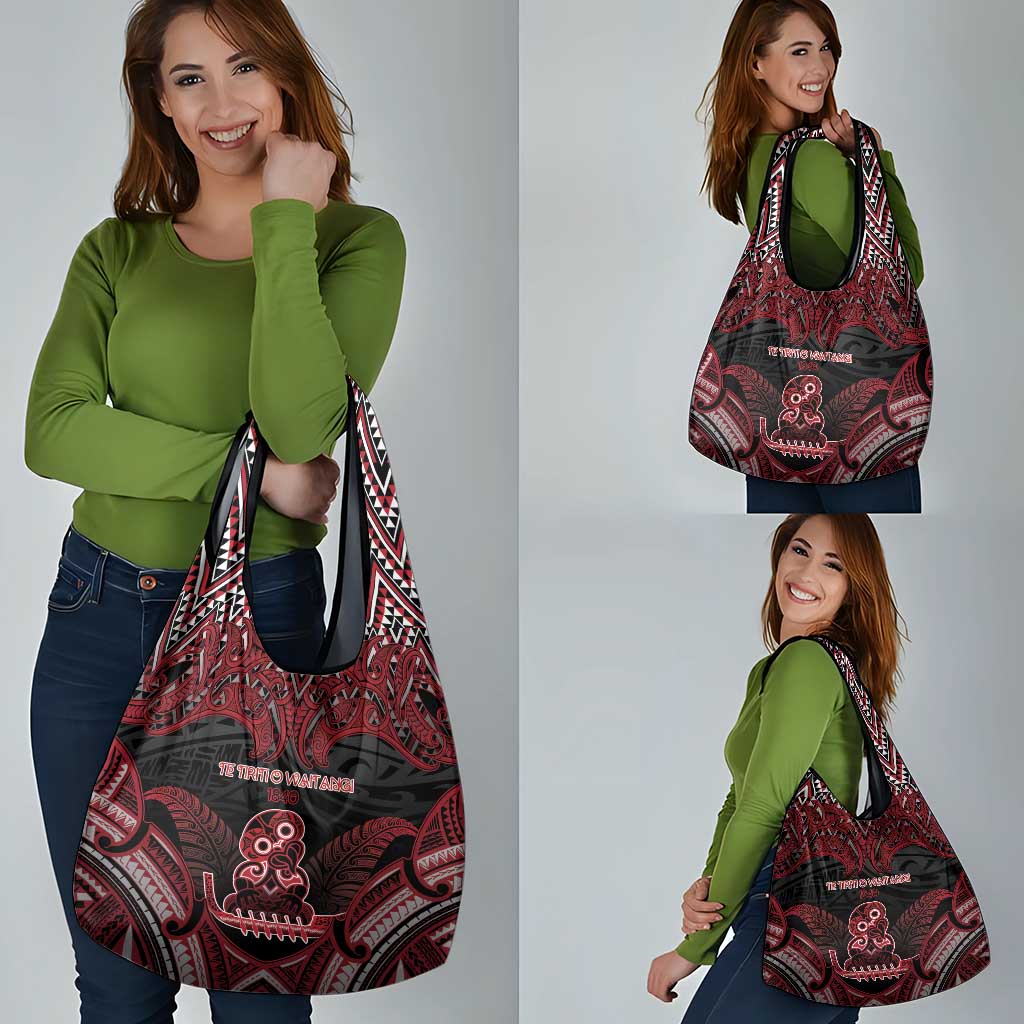 New Zealand Waitangi Day Grocery Bag Te Tiriti O Waitangi 1840 - Polynesian Pride