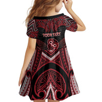 Personalised New Zealand Waitangi Day Kid Short Sleeve Dress Te Tiriti O Waitangi 1840 DT05 - Polynesian Pride