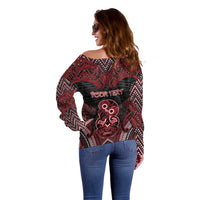 Personalised New Zealand Waitangi Day Off Shoulder Sweater Te Tiriti O Waitangi 1840 - Polynesian Pride