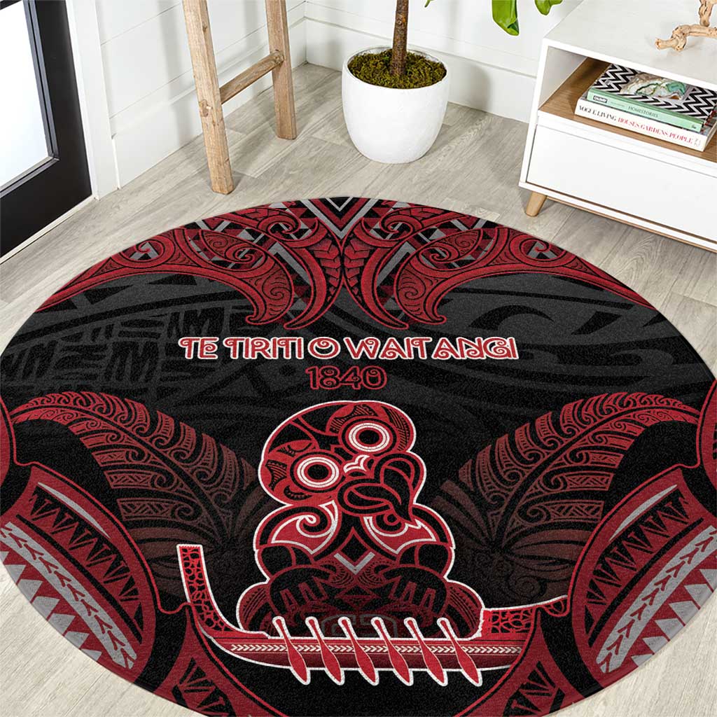 New Zealand Waitangi Day Round Carpet Te Tiriti O Waitangi 1840 - Polynesian Pride