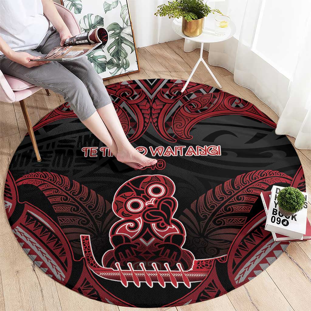New Zealand Waitangi Day Round Carpet Te Tiriti O Waitangi 1840 - Polynesian Pride