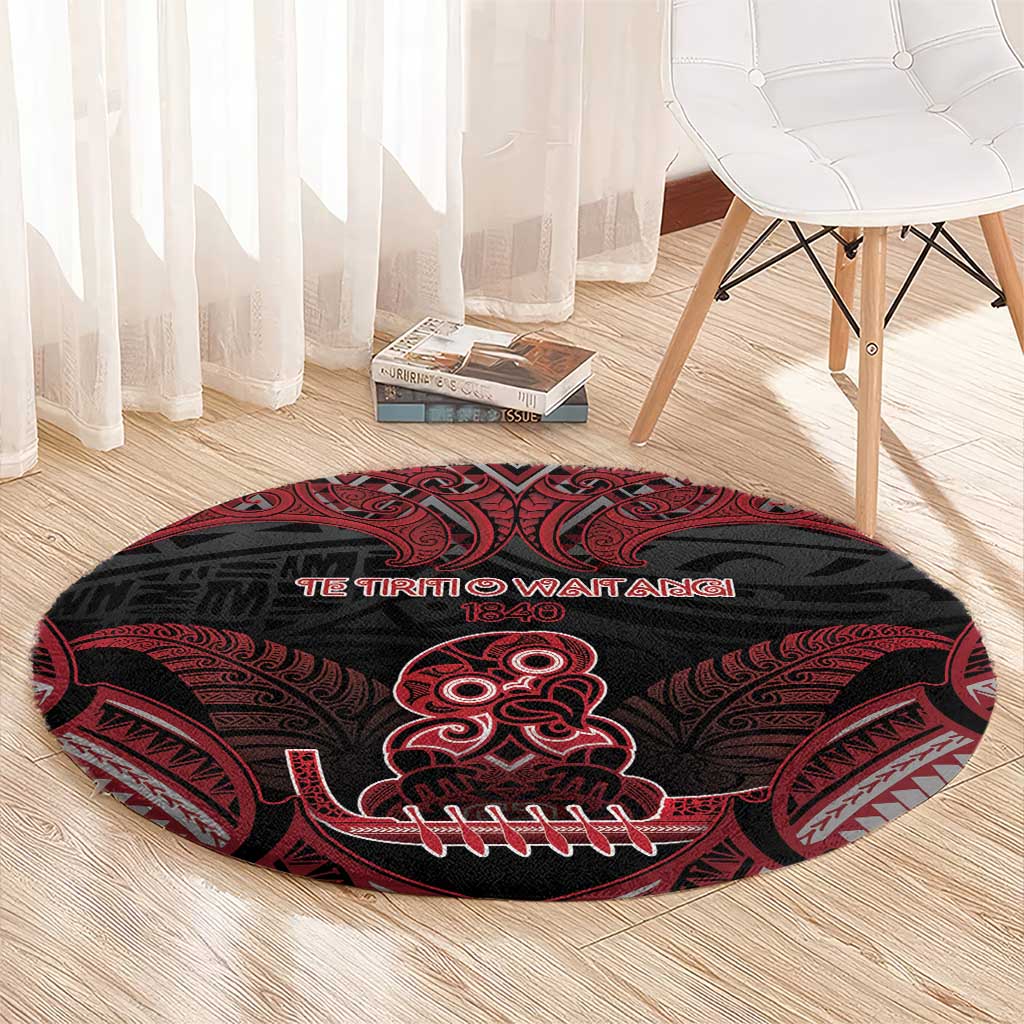 New Zealand Waitangi Day Round Carpet Te Tiriti O Waitangi 1840 - Polynesian Pride
