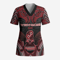 Personalised New Zealand Waitangi Day Scrub Top Te Tiriti O Waitangi 1840 DT05 Adult Black - Polynesian Pride