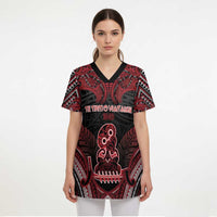 Personalised New Zealand Waitangi Day Scrub Top Te Tiriti O Waitangi 1840 DT05 - Polynesian Pride