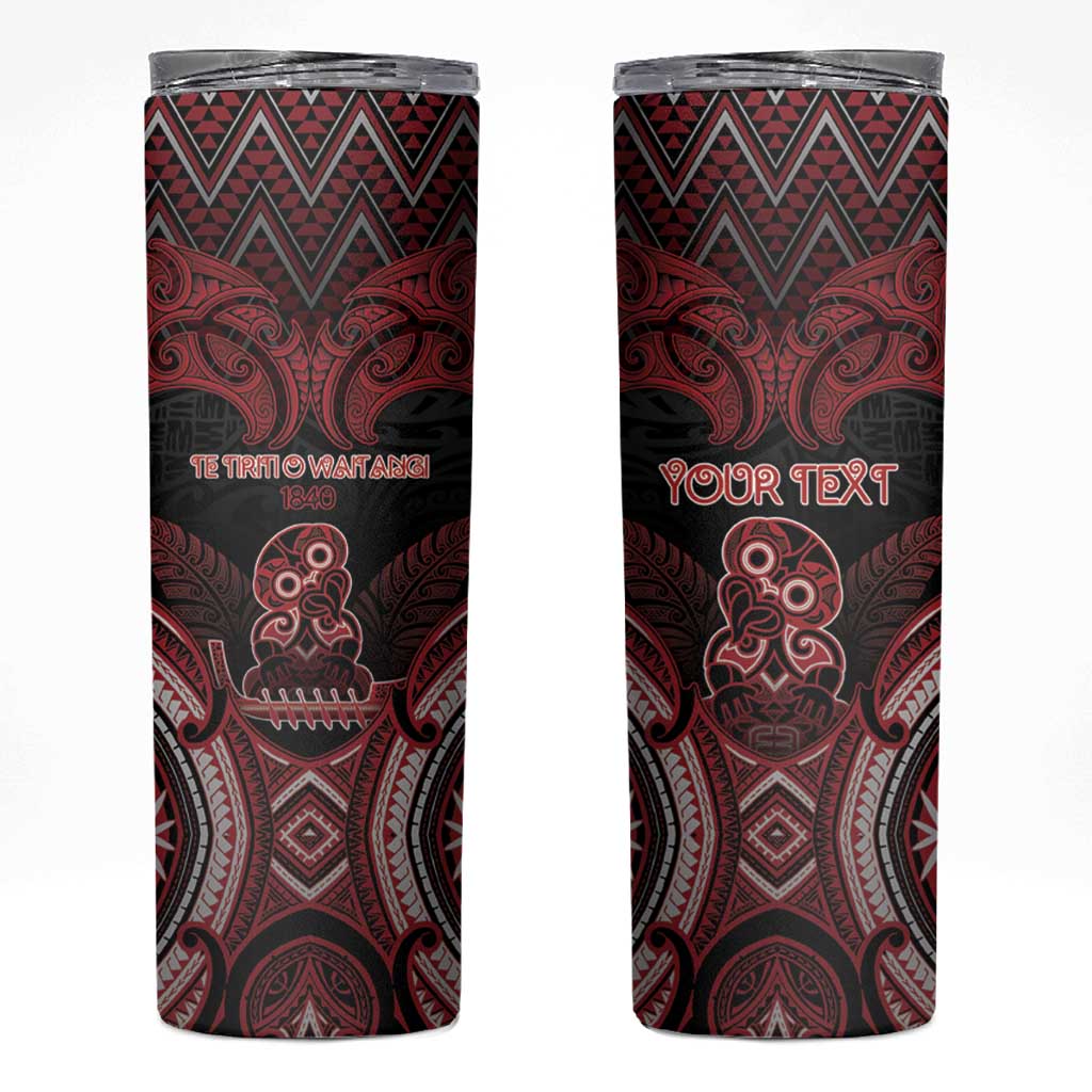 Personalised New Zealand Waitangi Day Skinny Tumbler Te Tiriti O Waitangi 1840 - Polynesian Pride