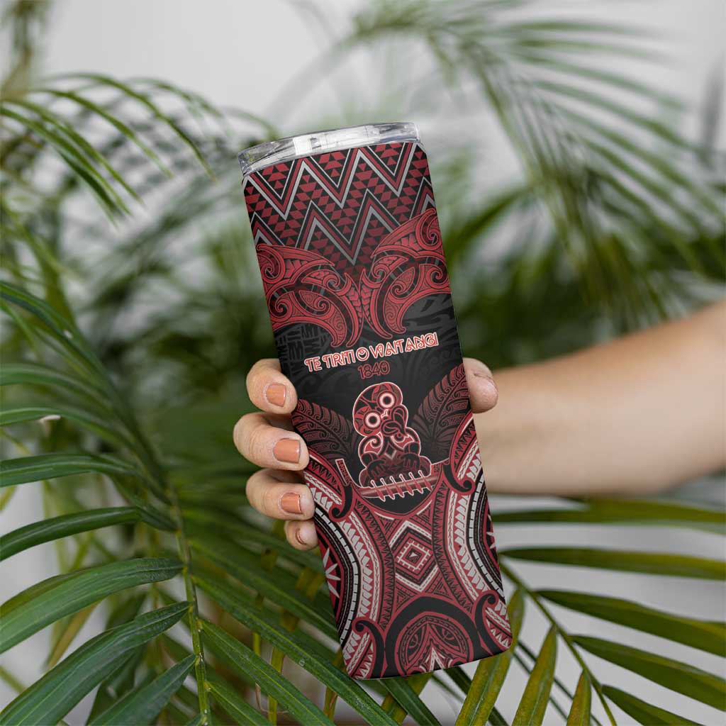 Personalised New Zealand Waitangi Day Skinny Tumbler Te Tiriti O Waitangi 1840 - Polynesian Pride