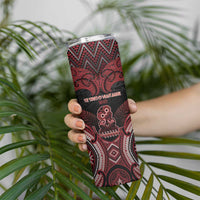 Personalised New Zealand Waitangi Day Skinny Tumbler Te Tiriti O Waitangi 1840 - Polynesian Pride