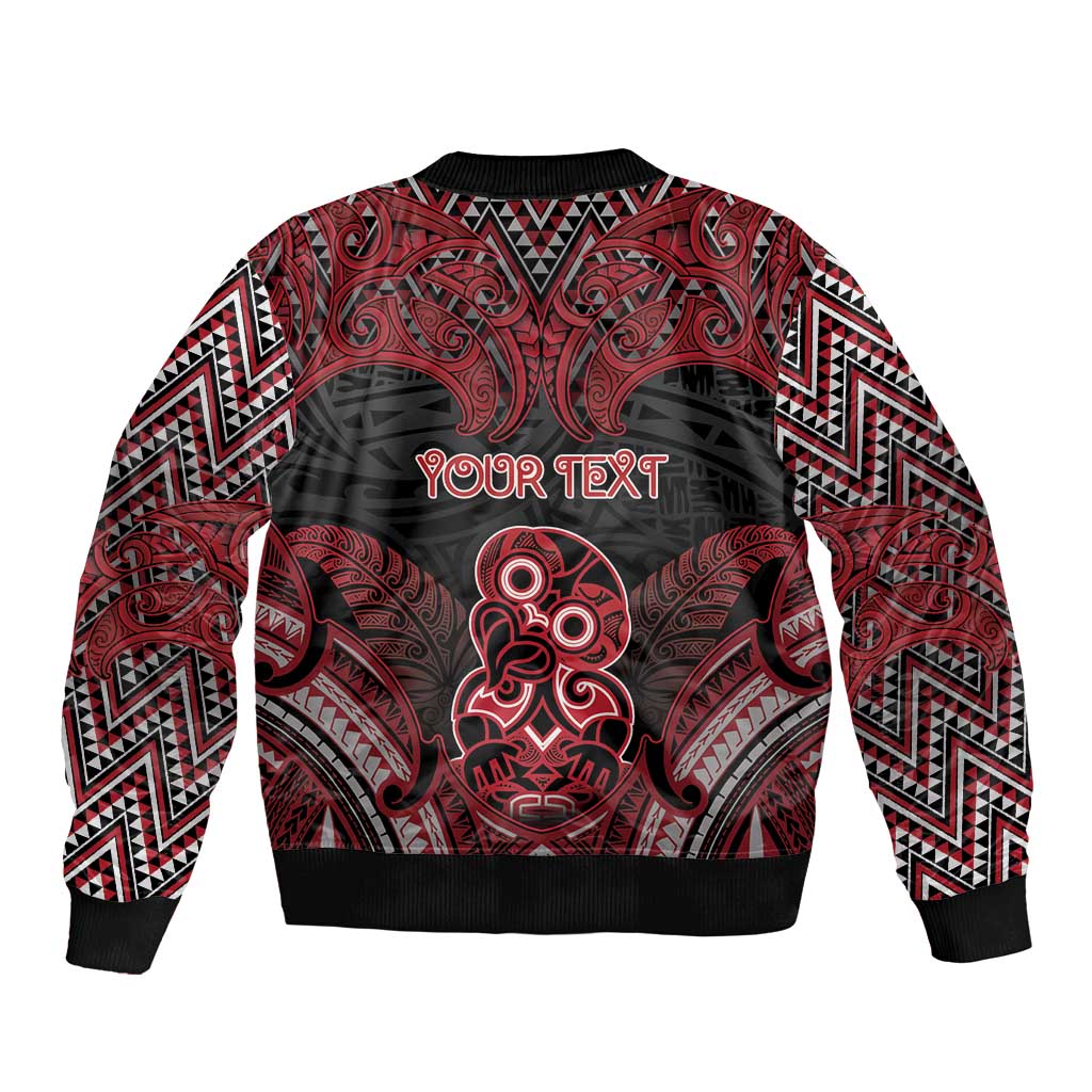 Personalised New Zealand Waitangi Day Sleeve Zip Bomber Jacket Te Tiriti O Waitangi 1840 - Polynesian Pride