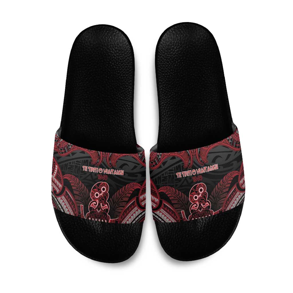 New Zealand Waitangi Day Slide Sandals Te Tiriti O Waitangi 1840 - Polynesian Pride