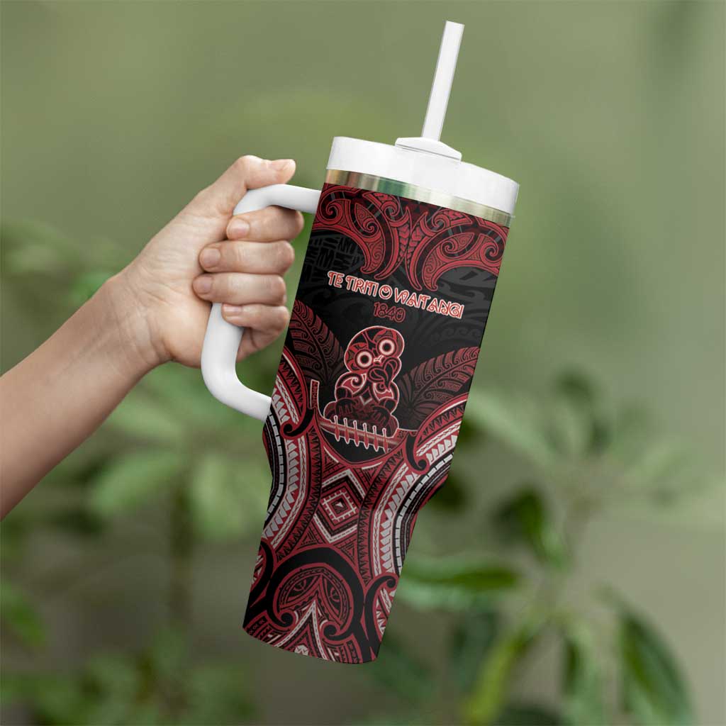Personalised New Zealand Waitangi Day Tumbler With Handle Te Tiriti O Waitangi 1840 - Polynesian Pride