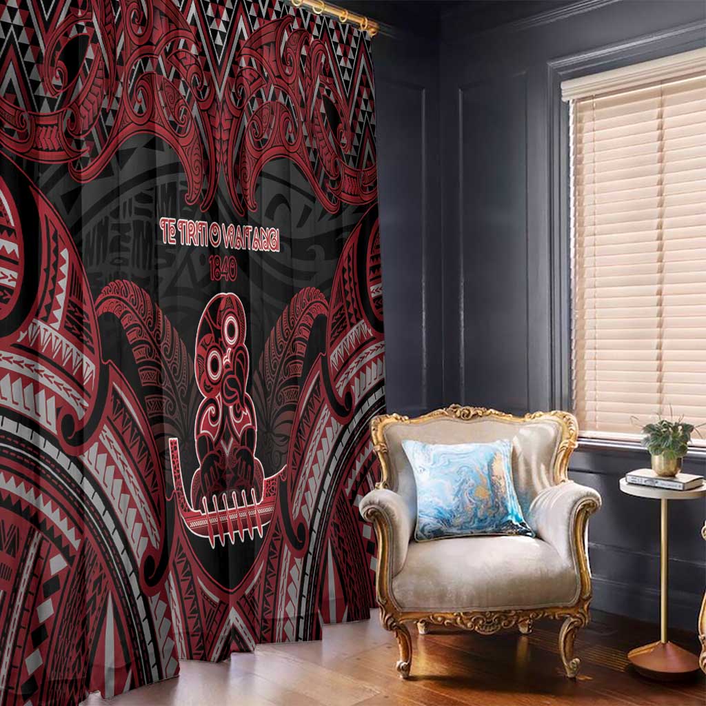 New Zealand Waitangi Day Window Curtain Te Tiriti O Waitangi 1840 - Polynesian Pride