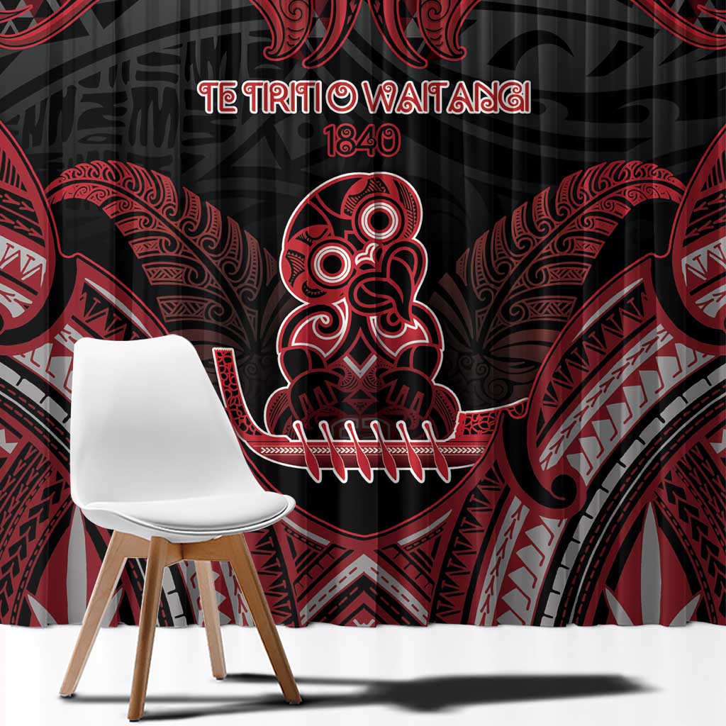 New Zealand Waitangi Day Window Curtain Te Tiriti O Waitangi 1840 - Polynesian Pride