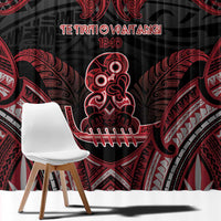 New Zealand Waitangi Day Window Curtain Te Tiriti O Waitangi 1840 - Polynesian Pride