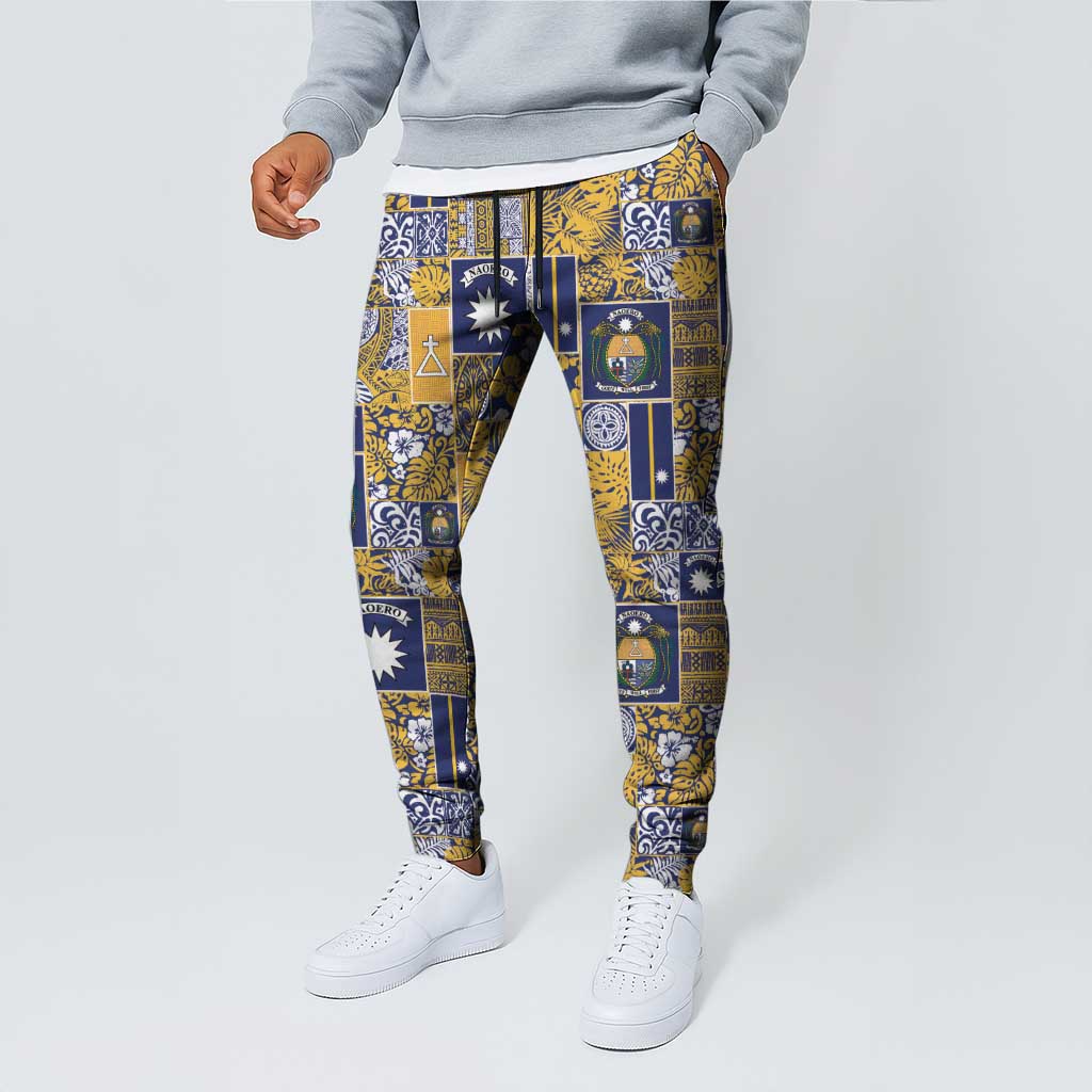 Ekamawir omo Nauru Jogger Pants Pacific Patchwork Xmas Vibes - Polynesian Pride
