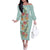 Hawaii Tropical Family Matching Outfit Hibiscus Flowers Polynesian Off Shoulder Long Sleeve Dress And Shirt Family Set