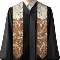 Fiji Graduation Stole Fijian Tapa Pattern Brown LT05 - Polynesian Pride