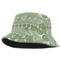 Fiji Marau na Kerisimasi Bucket Hat Sage Green Tagimoucia Tapa Masi Tribal - Polynesian Pride