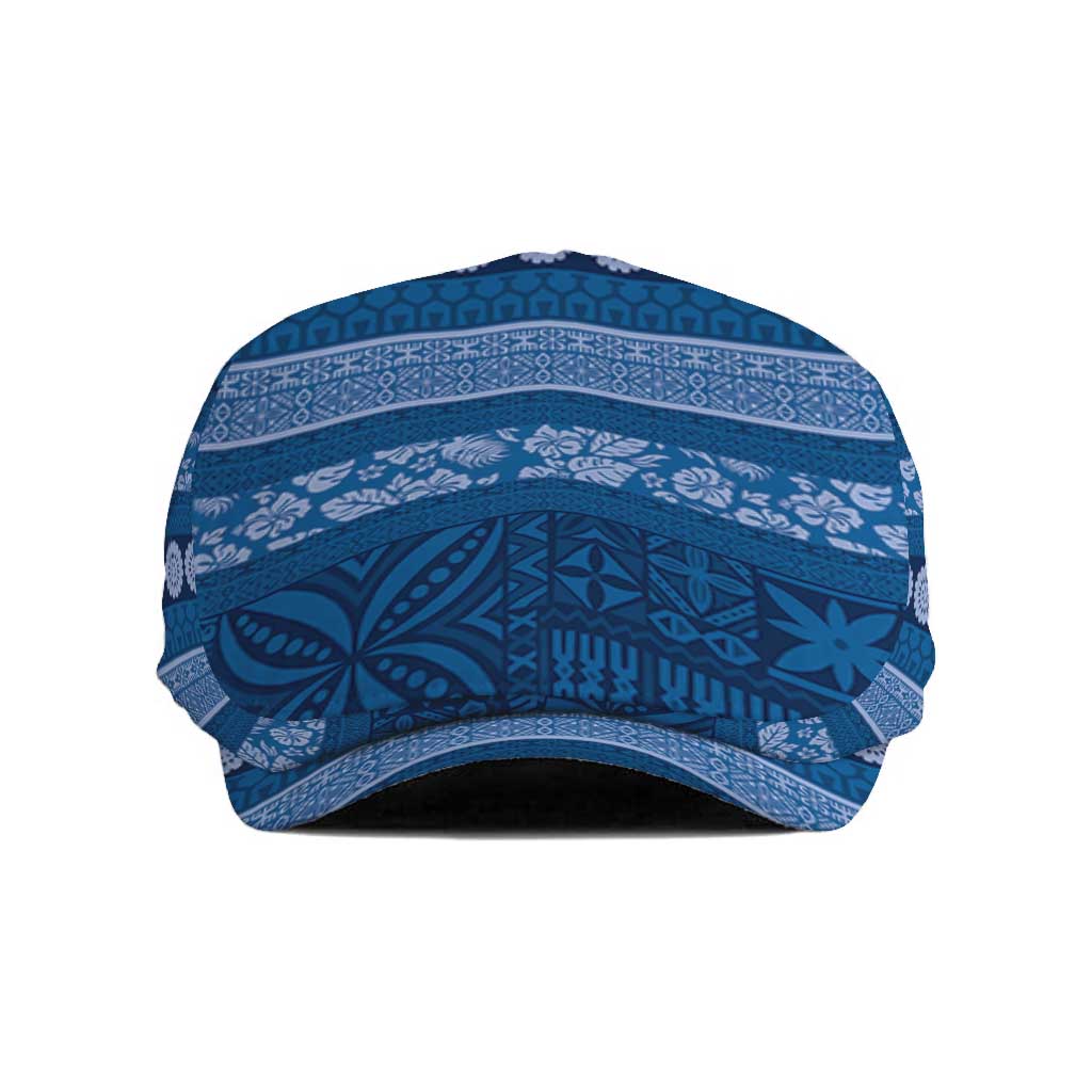 Fiji Marau na Kerisimasi Jeff Hat Blue Tapa Masi Inspired Christmas - Polynesian Pride