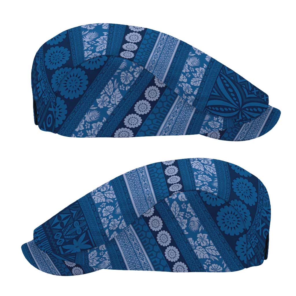 Fiji Marau na Kerisimasi Jeff Hat Blue Tapa Masi Inspired Christmas - Polynesian Pride