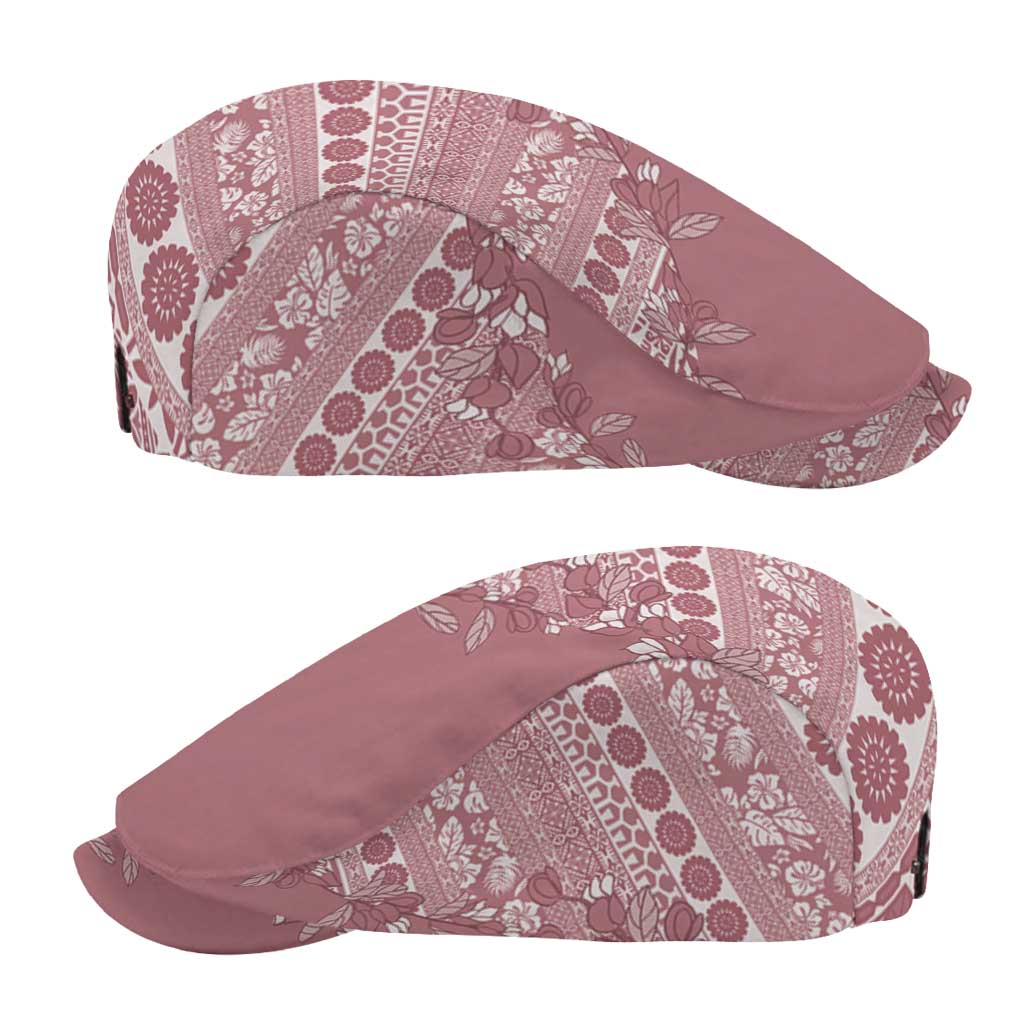 Fiji Marau na Kerisimasi Jeff Hat Dusty Rose Tagimoucia Tapa Masi Tribal - Polynesian Pride