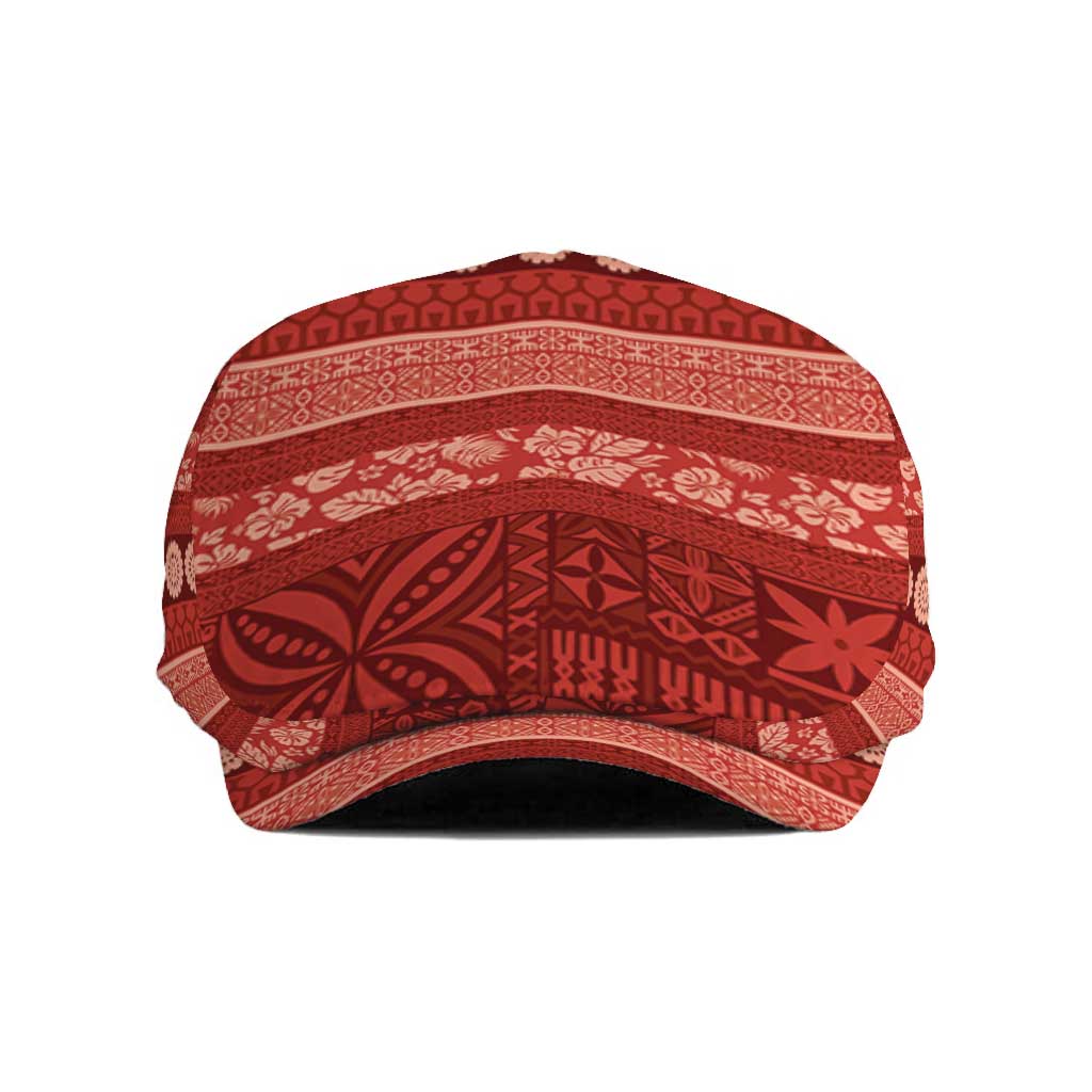 Fiji Marau na Kerisimasi Jeff Hat Red Tapa Masi Inspired Christmas - Polynesian Pride