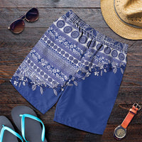 Fiji Marau na Kerisimasi Shorts for Men Blue Tagimoucia Tapa Masi Tribal - Polynesian Pride