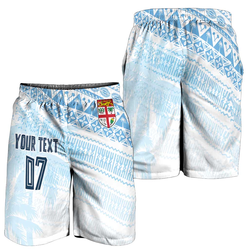 Fiji Rugby Custom Kaiviti Masi Shorts for Men Turquoise LT7 - Polynesian Pride