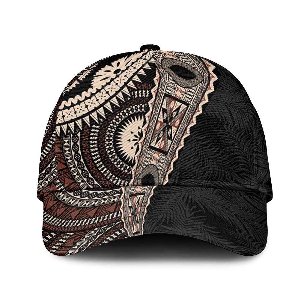 Fiji Traditional Masi Classic Cap Tapa Art Palm Leaves Pattern LT03
