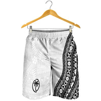 Fijian Rugby Shorts for Men Tapa Pattern and Palm Tree Tribal