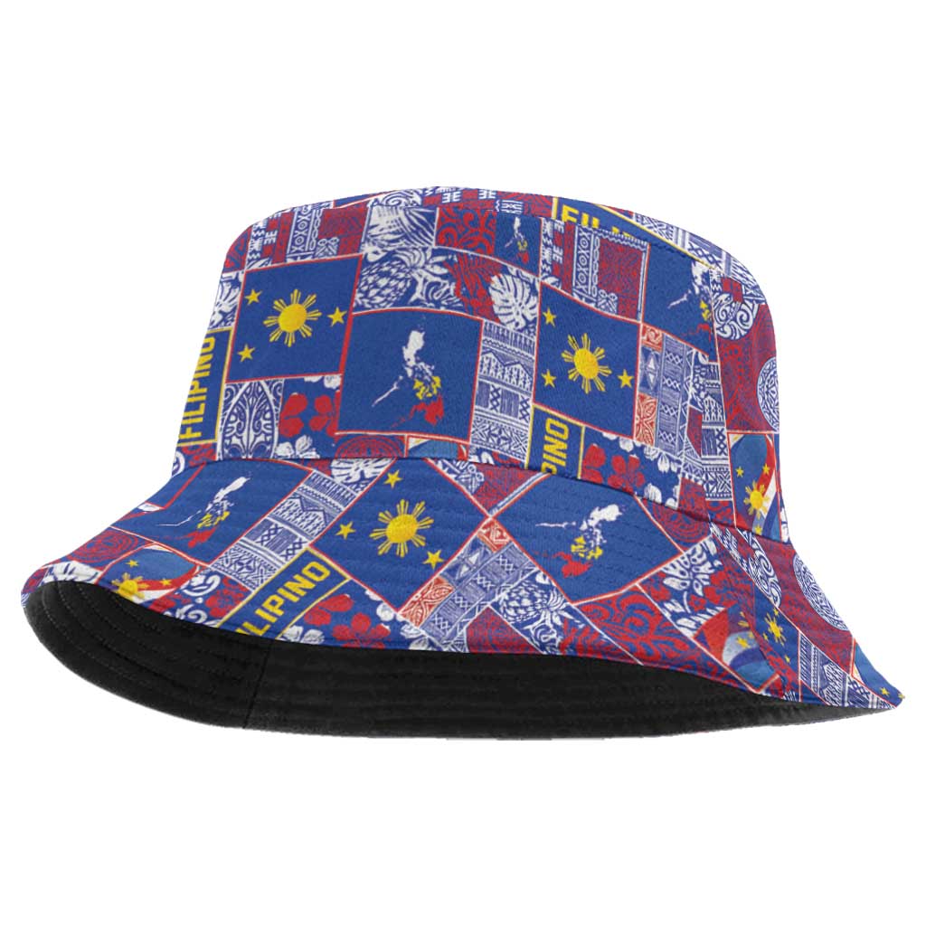 Filipino Maligayang Pasko Bucket Hat Pacific Patchwork Xmas Vibes - Polynesian Pride