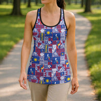 Filipino Maligayang Pasko Hollow Tank Top Pacific Patchwork Xmas Vibes - Polynesian Pride