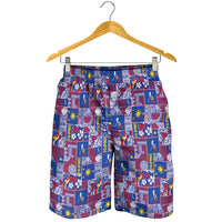 Filipino Maligayang Pasko Shorts for Men Pacific Patchwork Xmas Vibes - Polynesian Pride