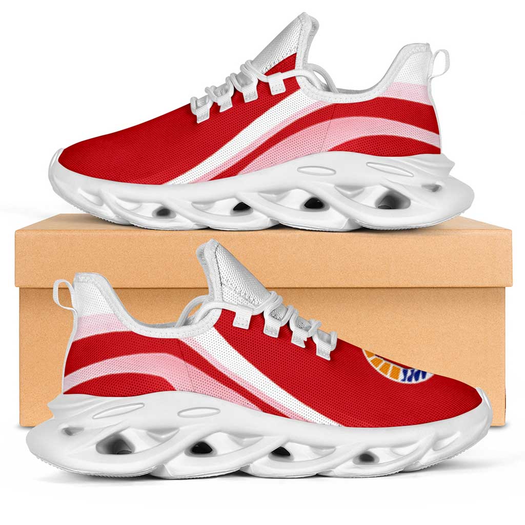 French Polynesia Clunky Sneakers Flag-Inspired Curve Style
