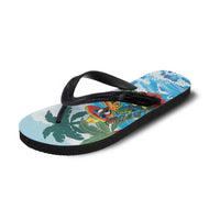 Funny Parrot Margarita Five O'clock Somewhere Flip Flops