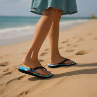 Funny Parrot Margarita Five O'clock Somewhere Flip Flops