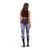 Galaxy Polynesian Pattern With Tropical Flowers Leggings - Polynesian Pride