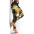 Gold Polynesian Pattern With Tropical Flowers Leggings - Polynesian Pride