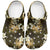 Gold Tropical Hawaii Clogs Shoes Seamless Monstera Plumeria Hawaiian Pattern - Polynesian Pride