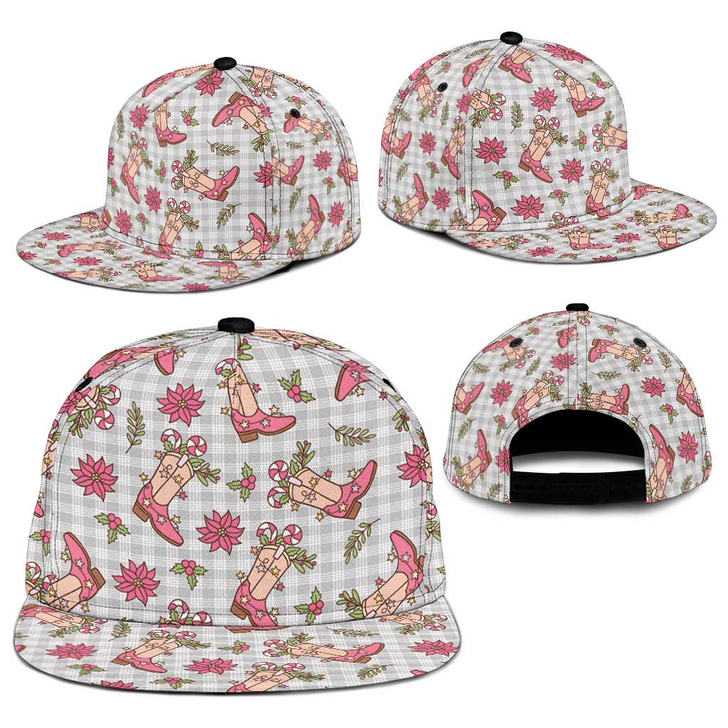 Gray Paniolo Palaka Hawaiian Cowgirl Christmas Snapback Cap - Polynesian Pride